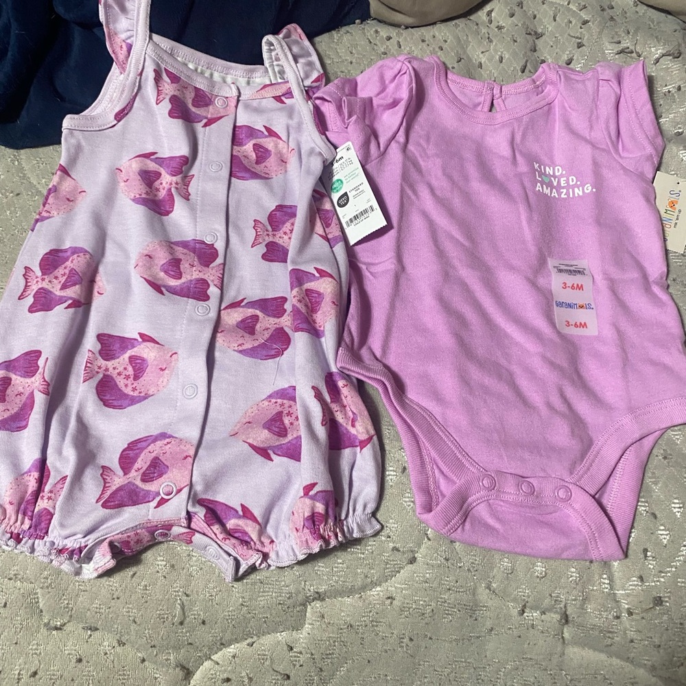 Carter's Pink and Purple Bodysuits One Pieces